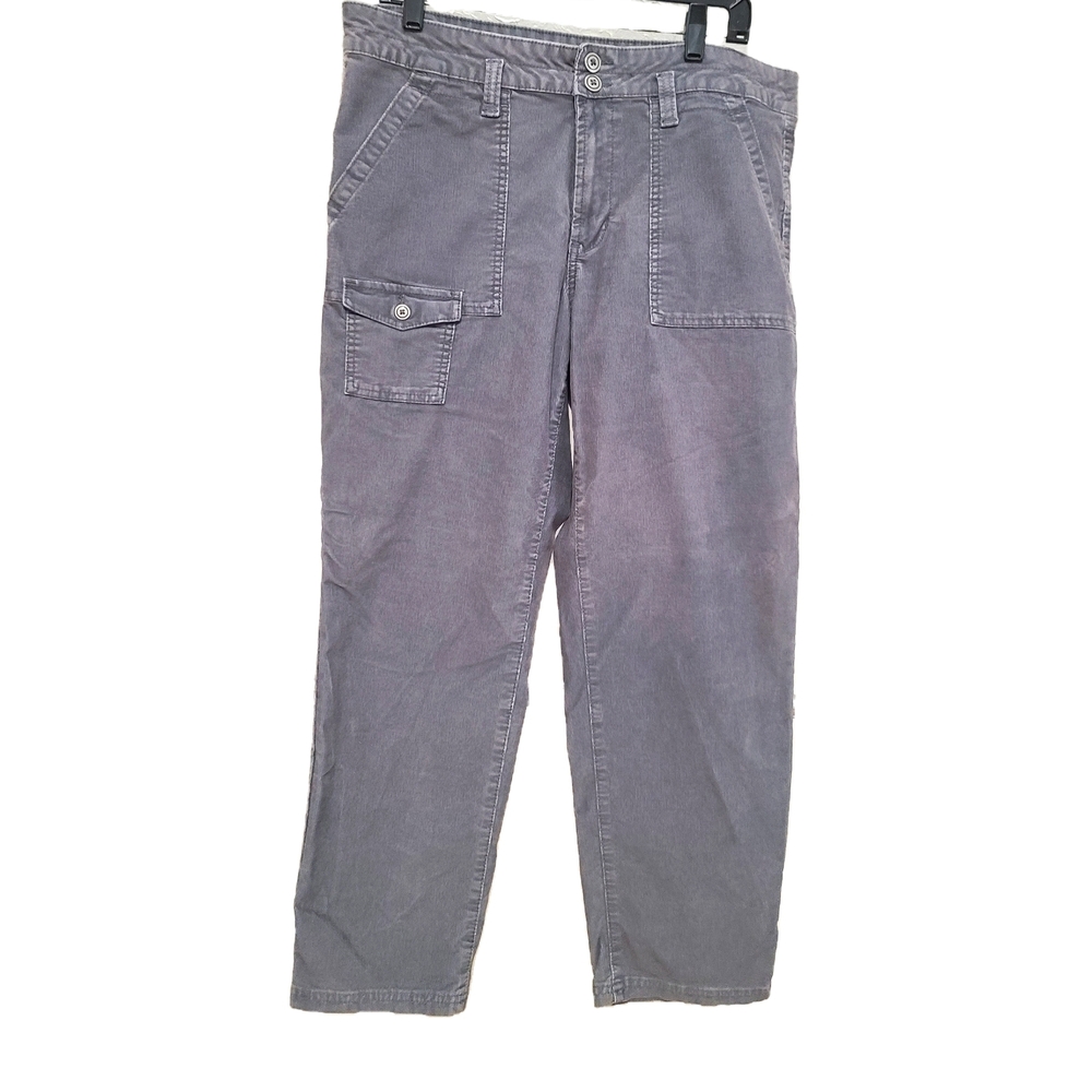 Women's  Gray Corduroy Cargo Pants